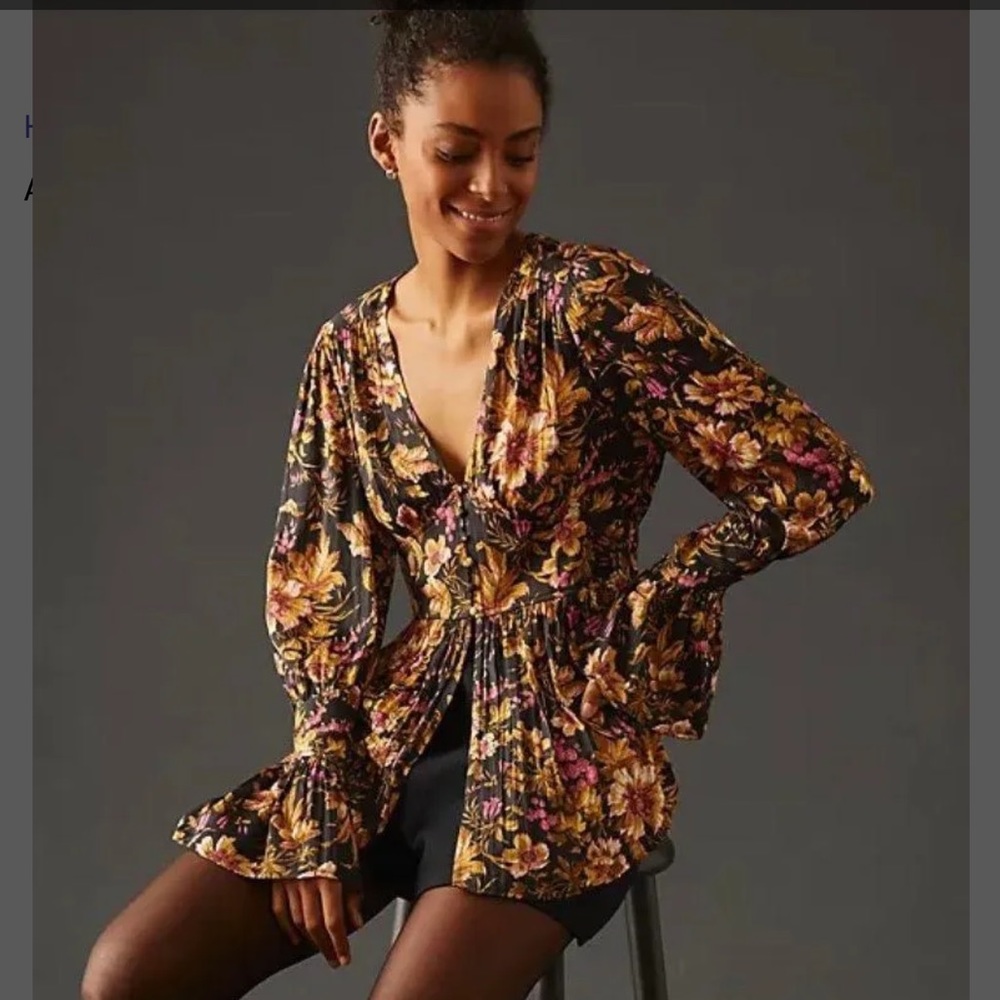 Anthropologie By Deep-v Tunic Blouse NWT